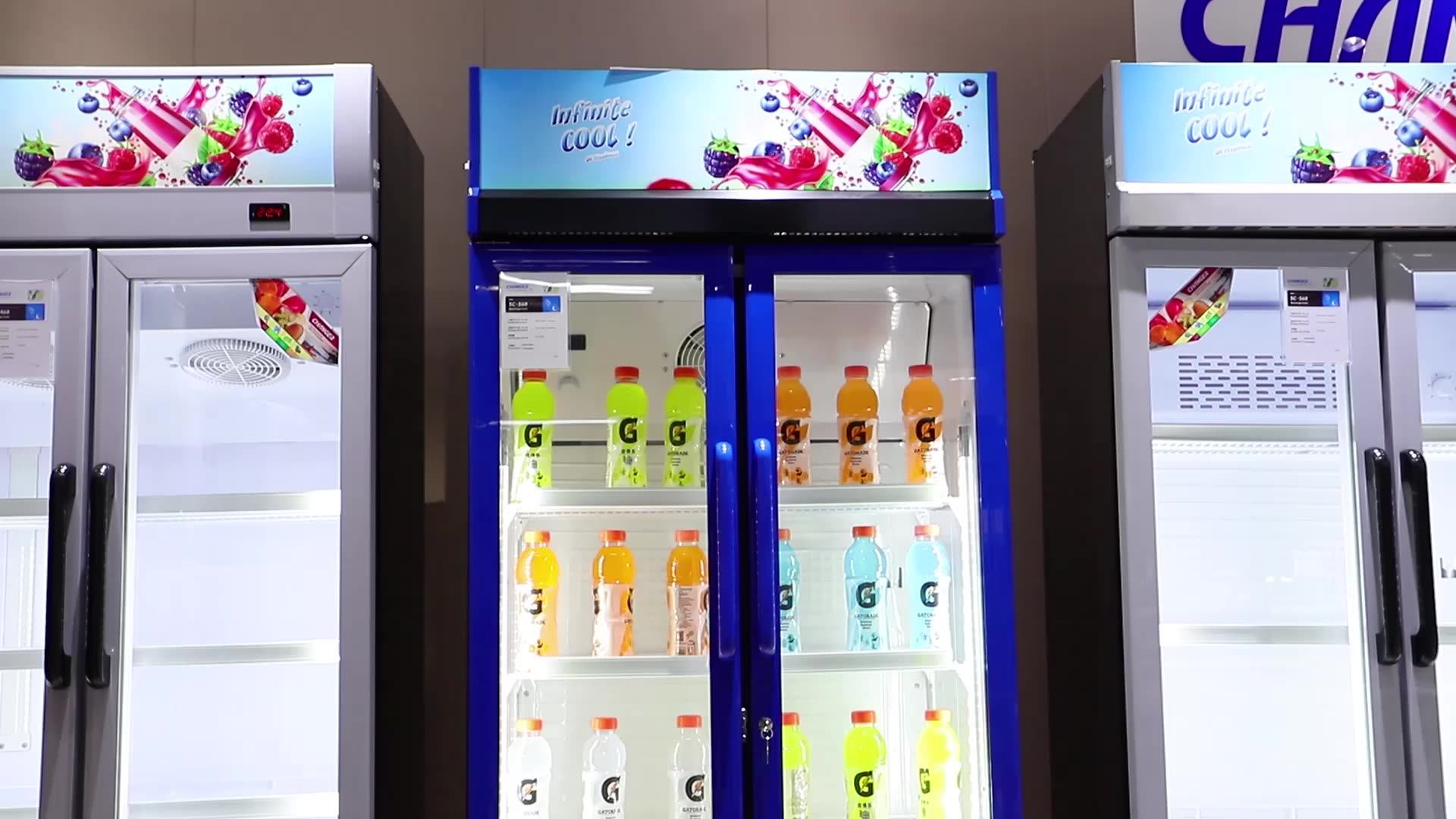 Single Door Beverage Drink Refrigeration Cooler Fridge Glass Display