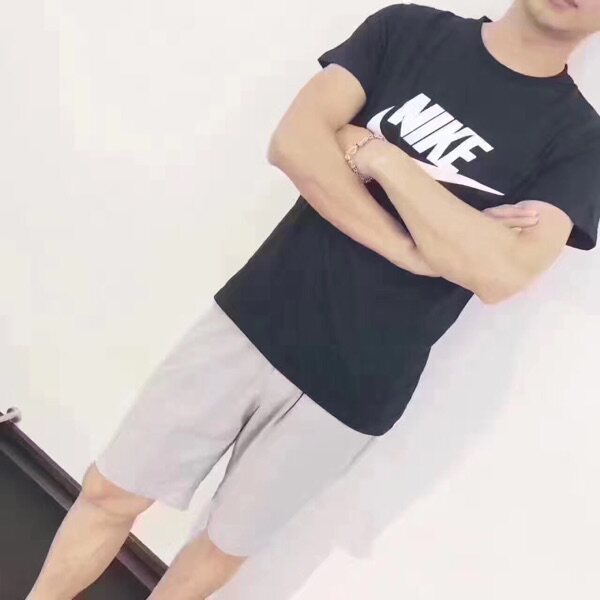 夏新款 街头潮牌运动NK男士印花休闲短袖详情3