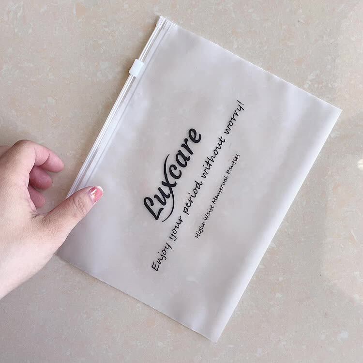 Wholesale Custom Logo Frosted Plastic Bag Clothes Zip Lock Self Sealing