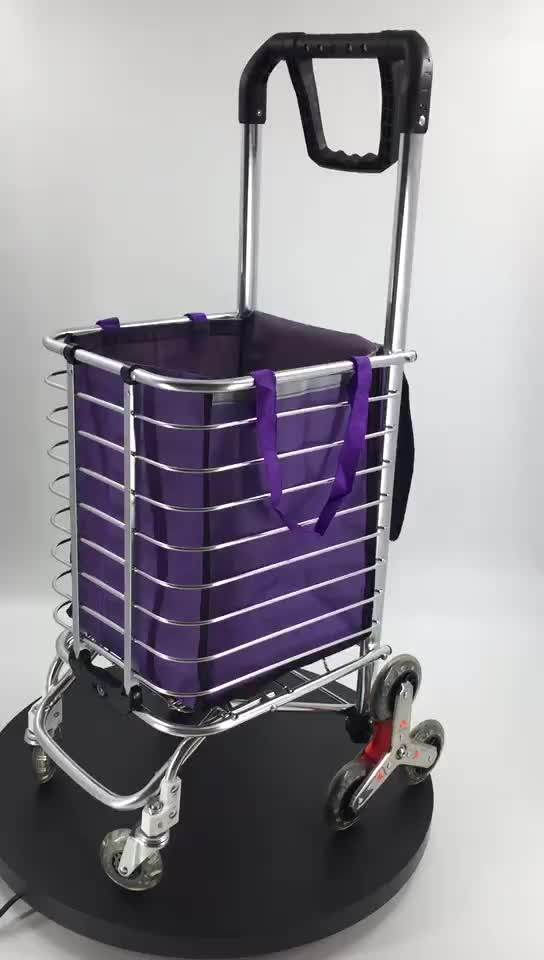 2018 Newest Aluminium Alloy Folding Vegetable Shopping Trolley Bag Cart With Wheels Buy