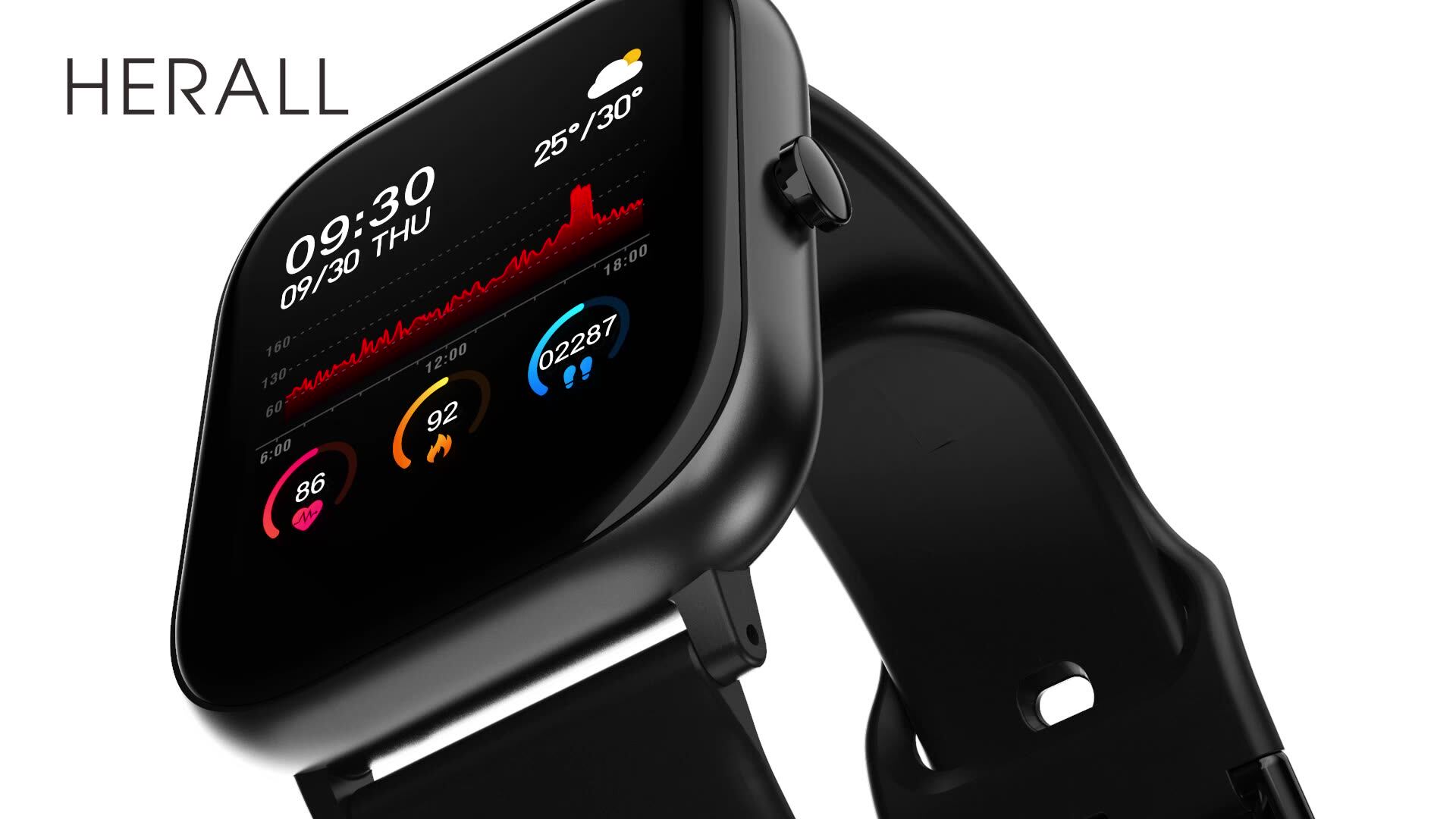 HERALL Smart Watch Heart Rate Monitor 2 O1CN01dXbTdn1b8PAo6cHzh !!6000000003420 0 tbvideo