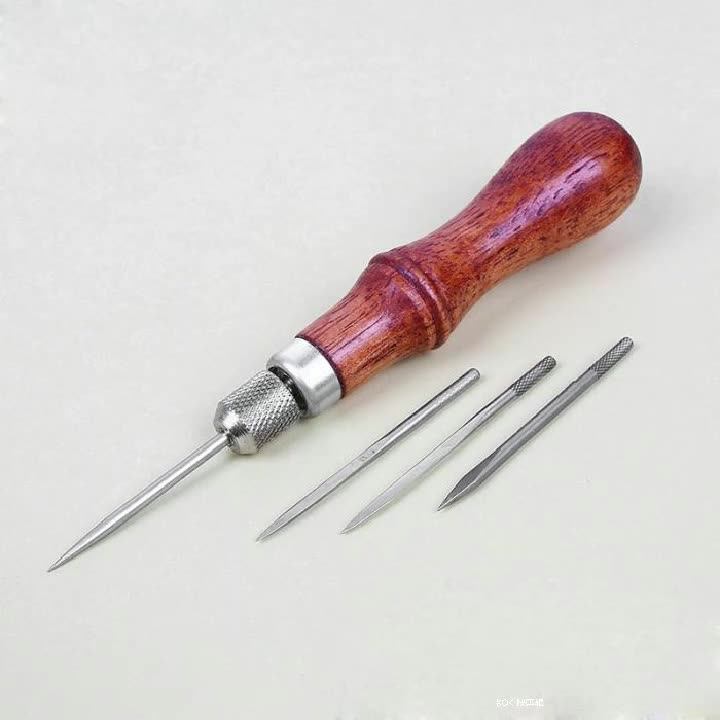 Professional Leather Craftool 4in1 Awl Blades Set Leather Lacing