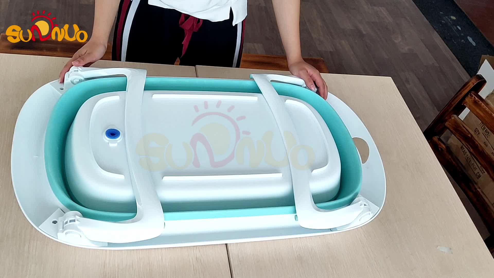 Amazon Popular Folding Collapsible Newborn Baby Bath Tub Pp Bathtub
