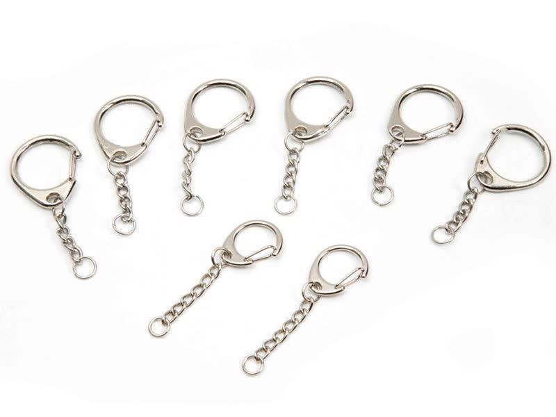 Wholesale Promotional All Sizes Simple Snake Chain Locking Key Rings