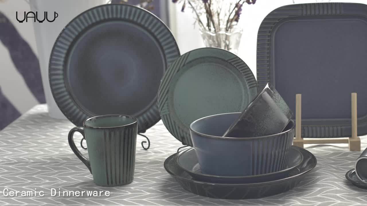 Gift Stackable Handmade Ceramic 300ml Coffee Mug With Square Handle