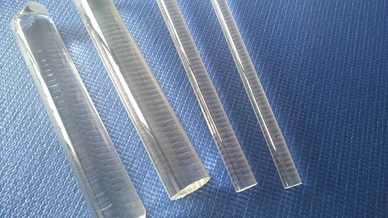 High Transparent Glass Curtain Rod Finials Tempered Glass Rod Buy