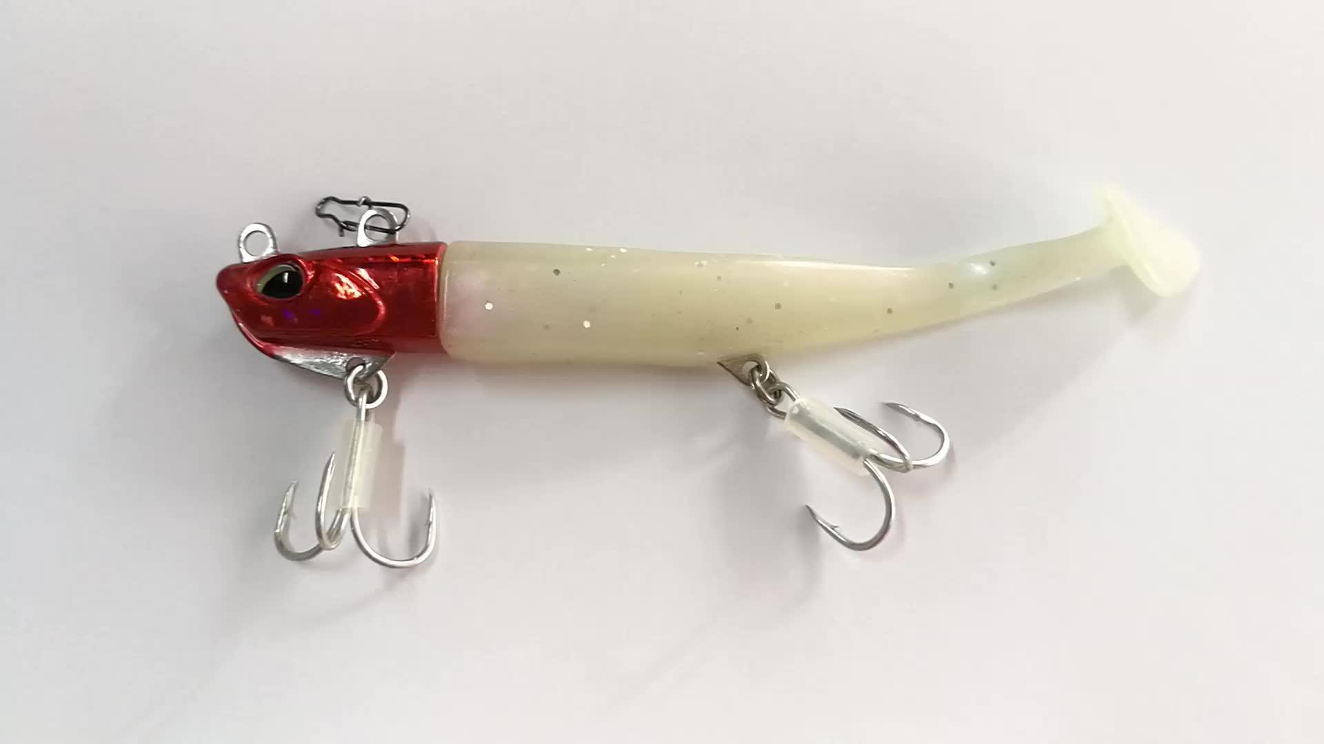 Fjord 42g Lead Head Jig Fishing Soft Bait Silicone Soft Plastic Long