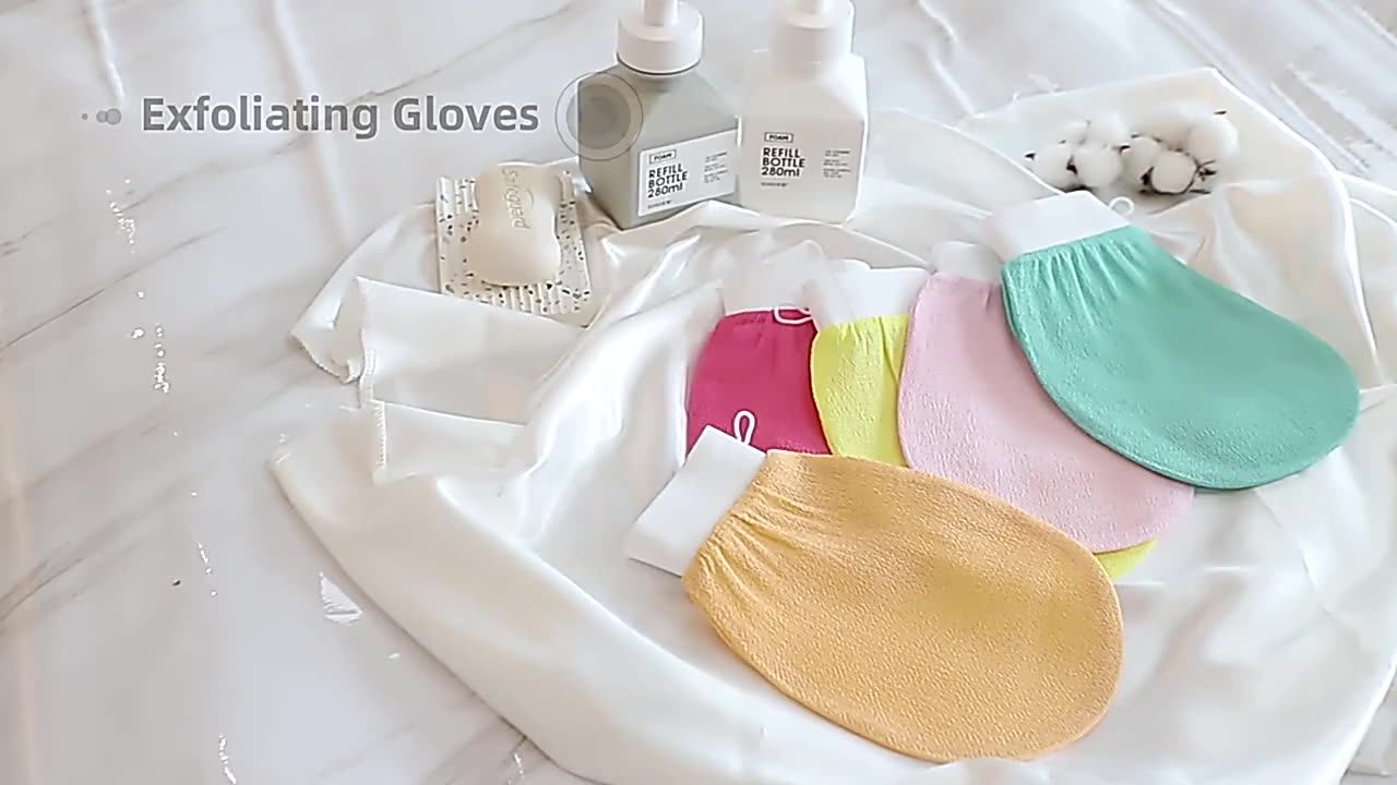 Laotang Beautiful Color Moroccan Hammam Bath Scrub Viscose Glove