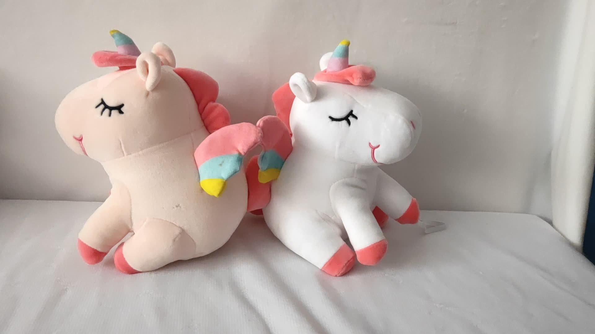 2021 Cute Giant Stuffed Animal Unicorn Plush Toy Custom Logo Pink