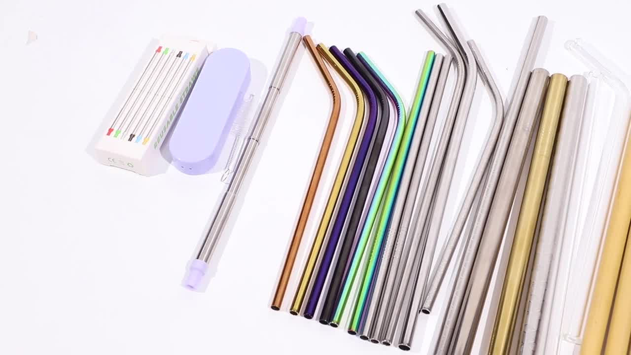 Safety Collapsible Straw Food Grade Flexible Straw Reusable Folding