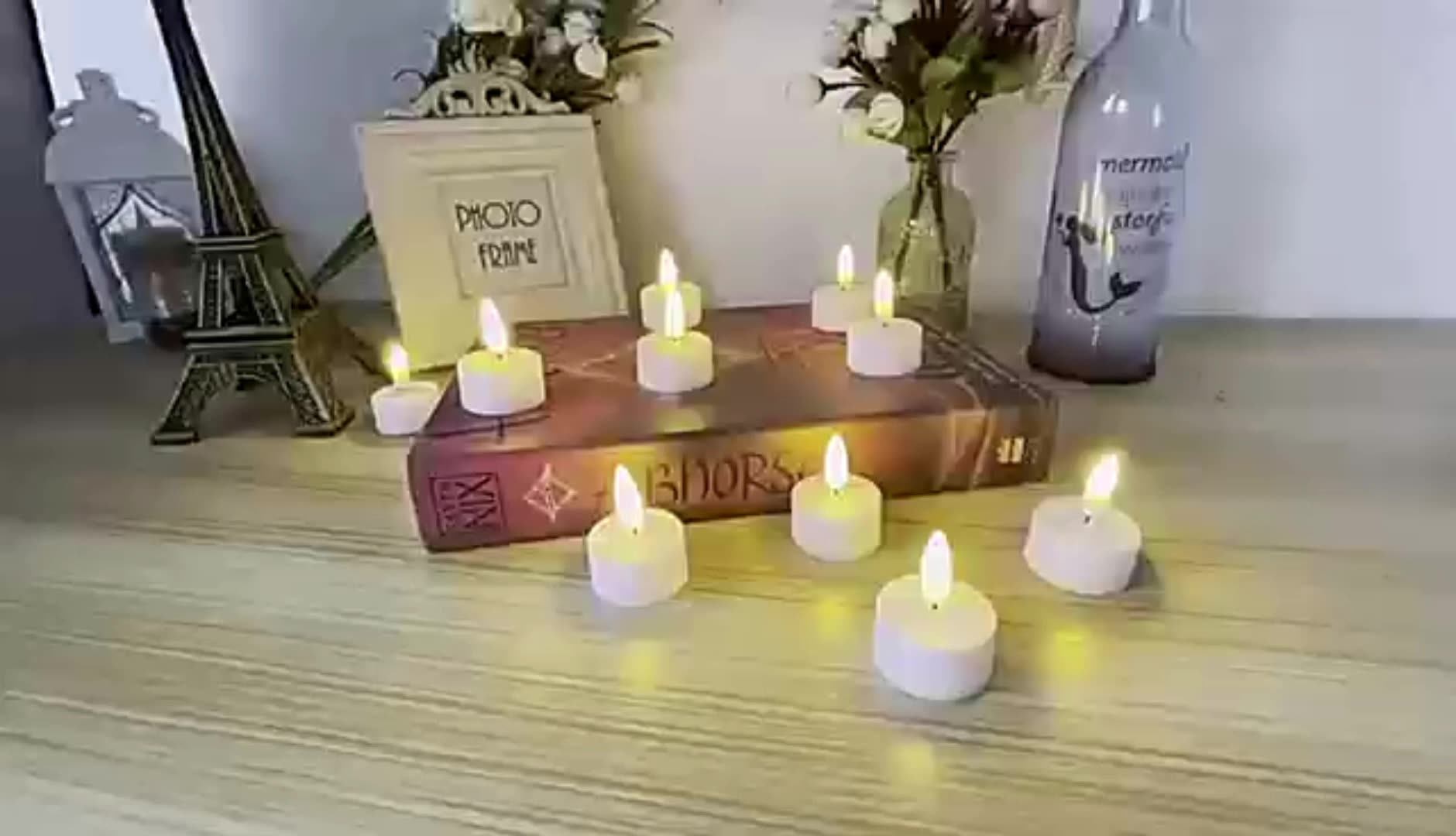 Small Bullet Wick Flameless Led Light Battery Powered Tealight Candles