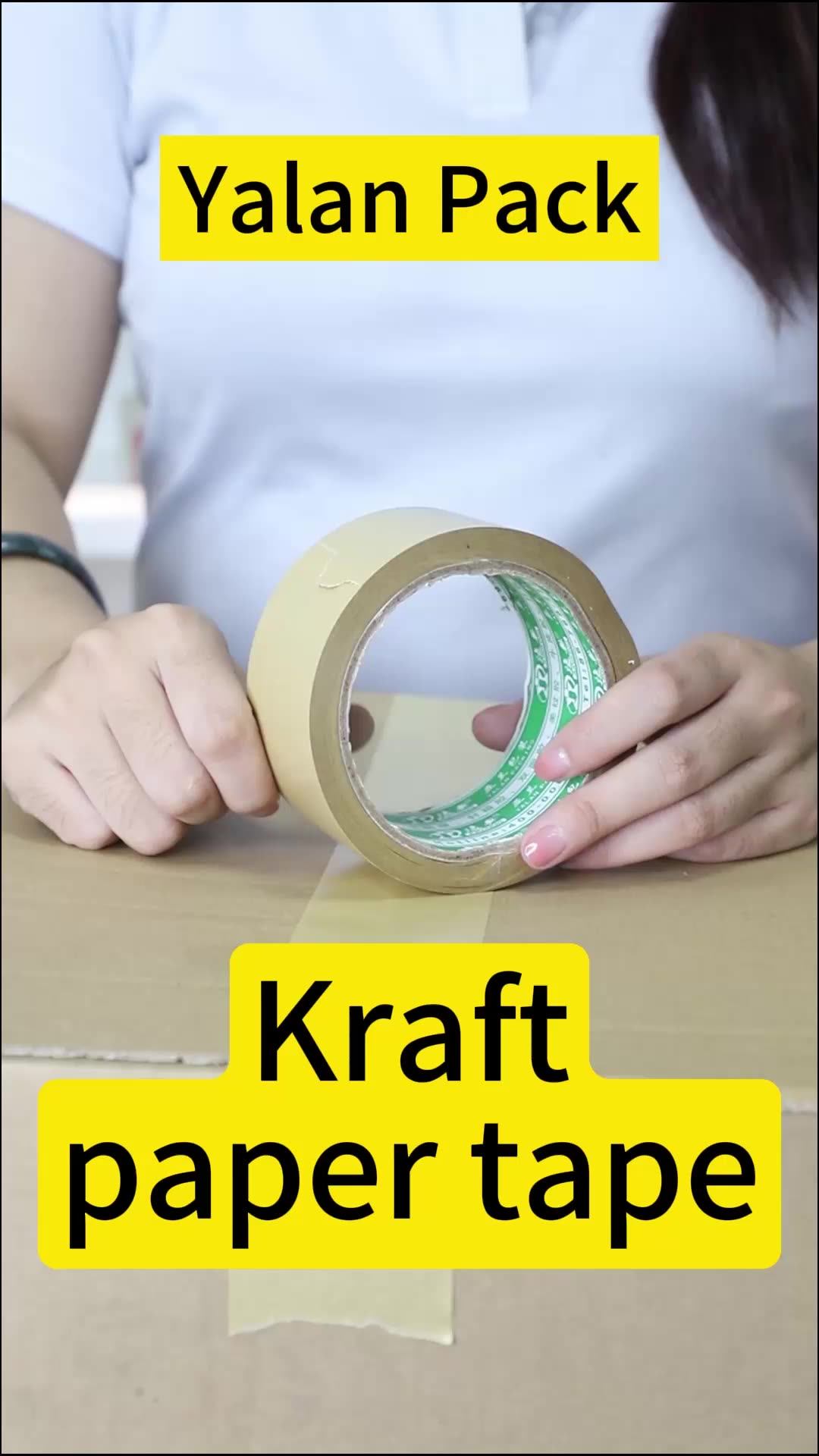 Custom Recycled Kraft Paper Tape Waterproof Pressure Sensitive Acrylic