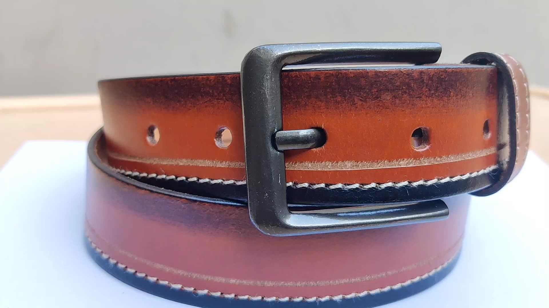 High Quality Mens Full Grain Leather Belt Handmade For Formal Wear Made