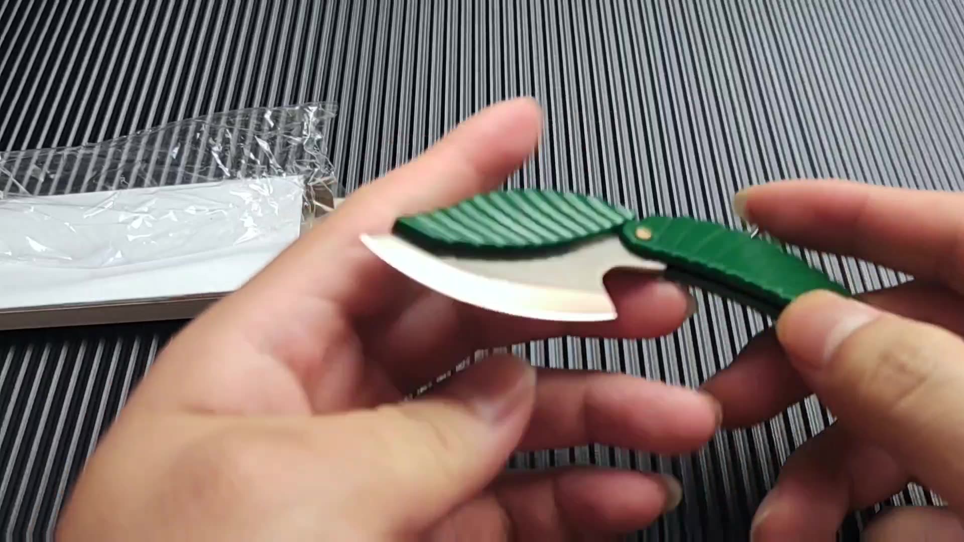 绿叶刀叶子刀树叶小刀创意迷你折刀不锈钢折叠刀具户外旅行水果刀-阿里巴巴
