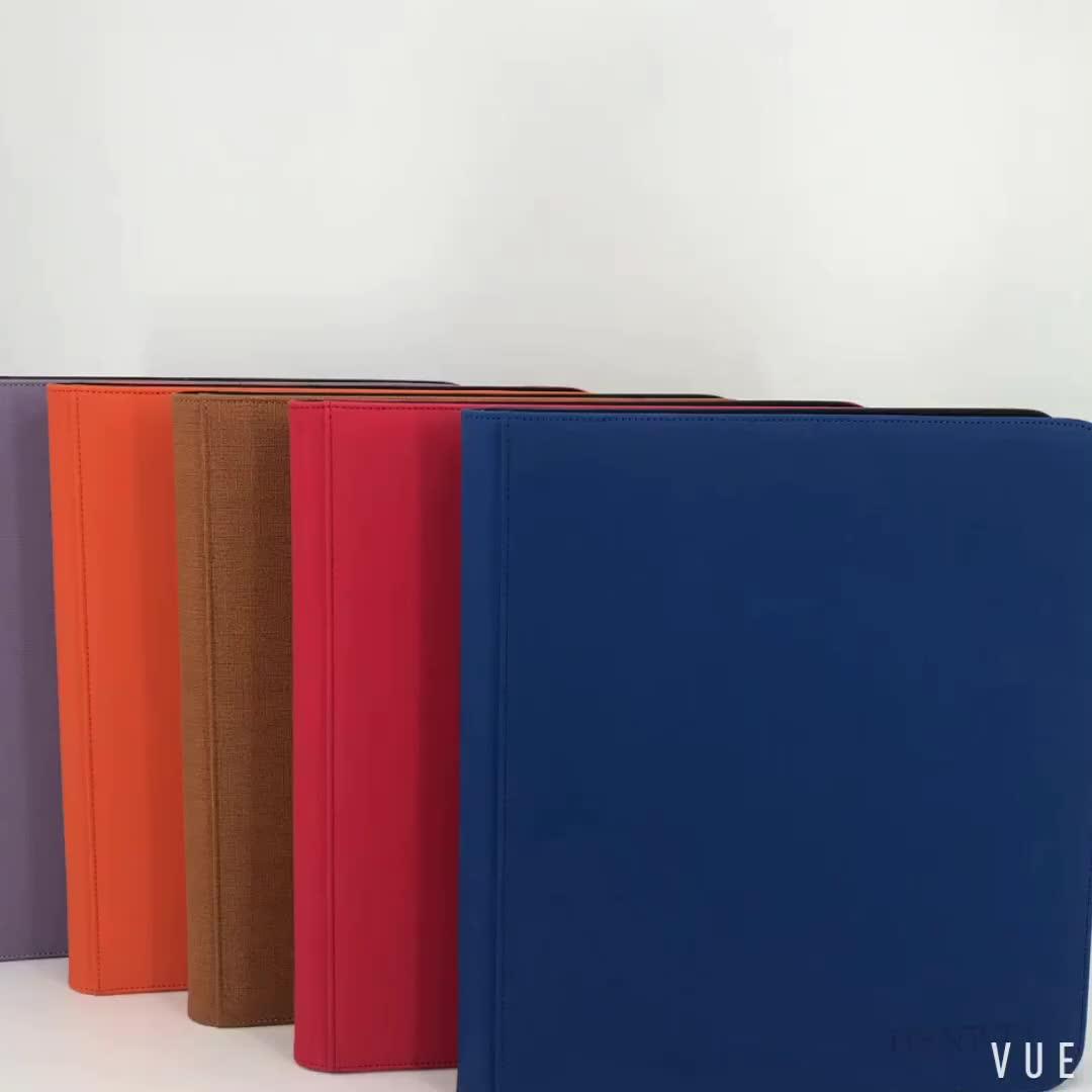 Customized Henwei Pu Leather 12pocket Trading Card Binder Photo Album A4 Wedding Album Display