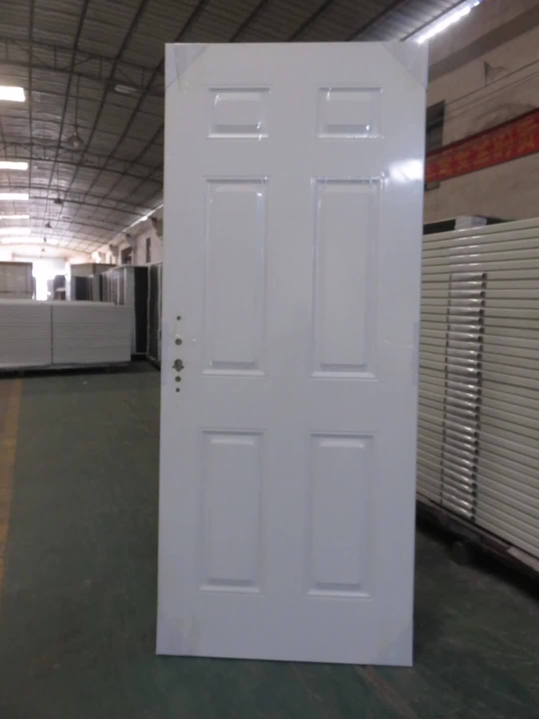 White 6 Panel Steel Door,Steel Prehung Door Buy Steel Door,Prehung