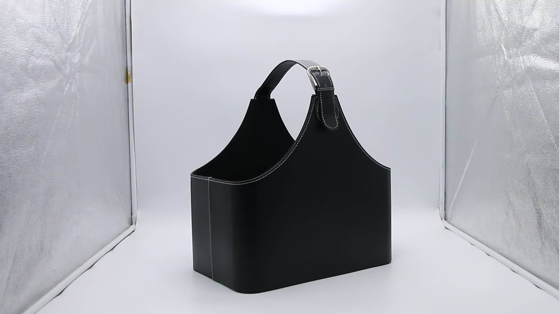 Wholesale Storage Basket Empty Gift Bag Pu Leather Christmas Fancy Gift