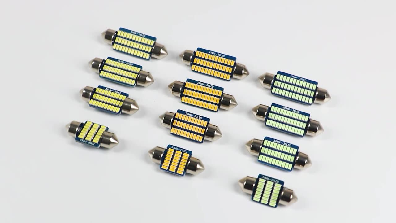 C5W C10W Festoon LED Bulbs - 31mm To 43mm CANBUS COB For Interior & Number Plate