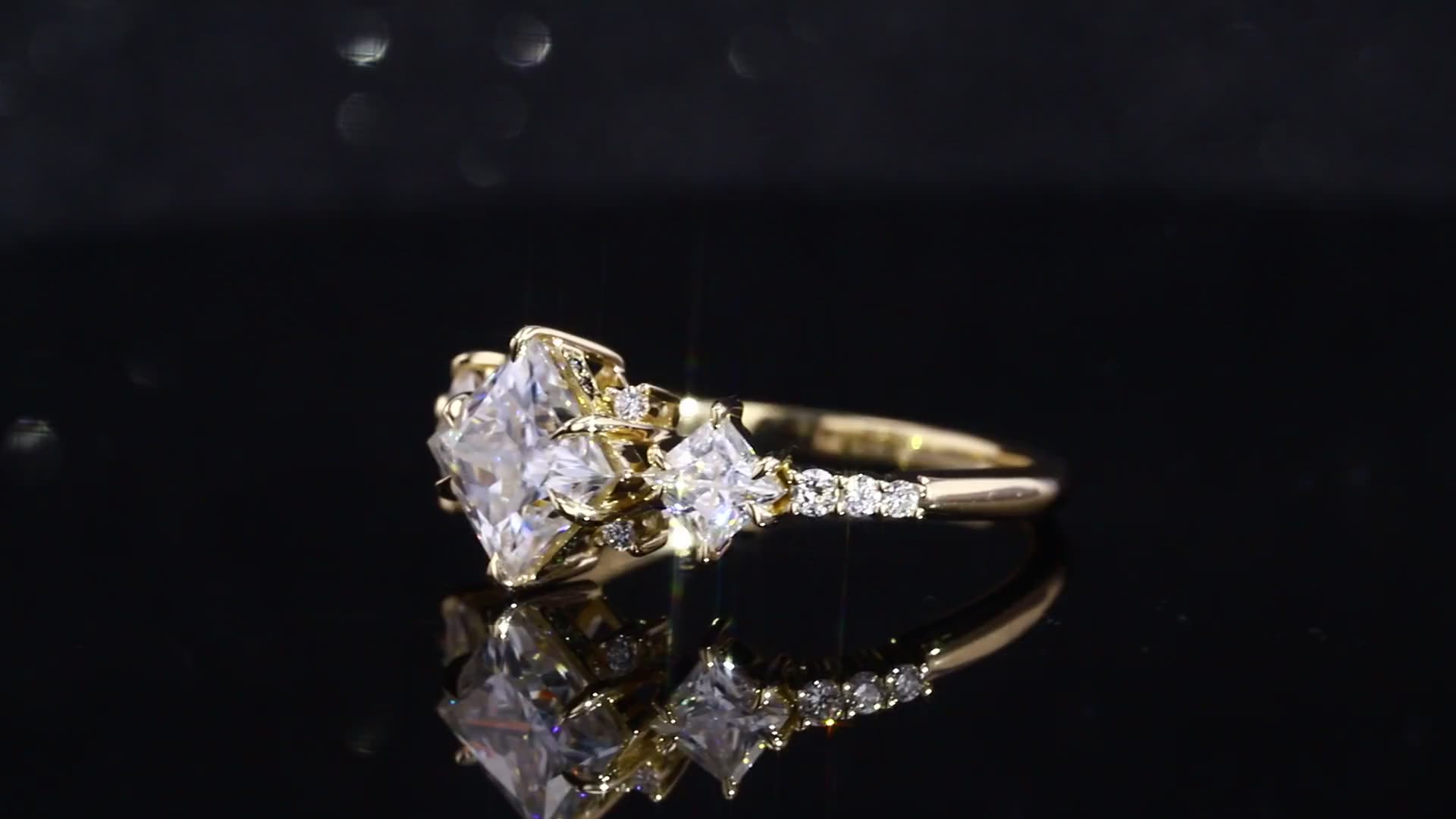 Необычное 14K DEF тест положительный против муассанита драгоценный камень