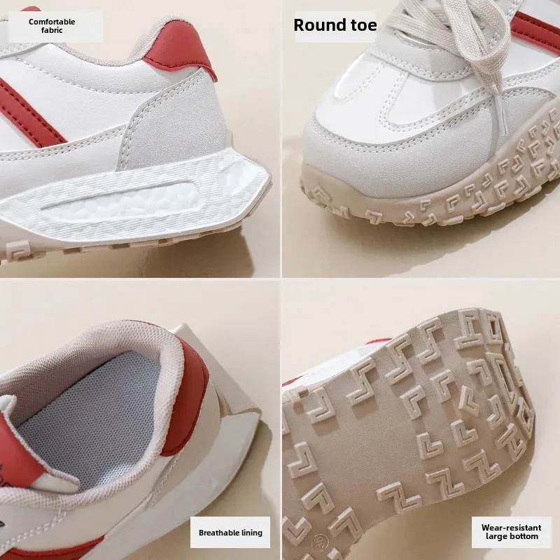 Обувь в стиле dad shoes в корейском стиле для женщин 2025 весна студенческие спортивные кроссовки с толстой подошвой для повышения роста женские WS905