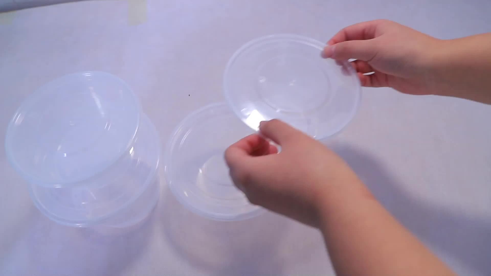 500ml Rectangular Stackable Single-use Plastic Clear Food Preparation