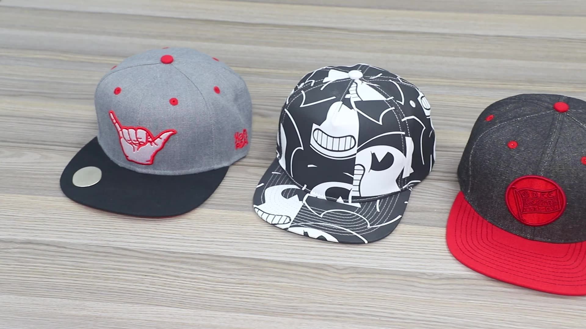 High Quality Wholesale 3D Embroidery Snapback Cap Panel Fashion Design  Your Own Logo Flat Brim Hip Hop Hat Gorras - Main Image