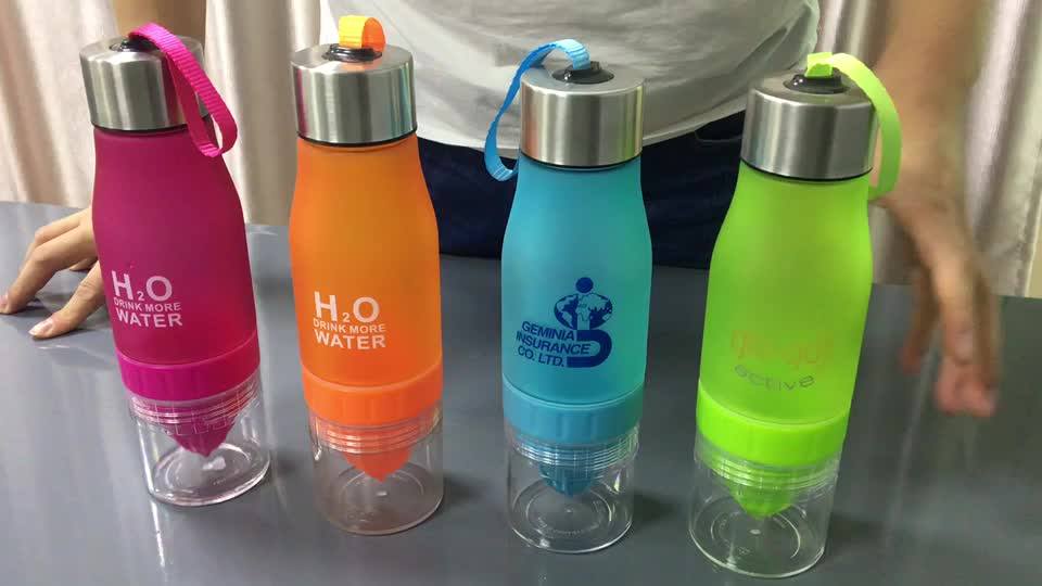 Gym Detox Plastic Water Bottle That Holds Fruit/put Fruit In With Fruit