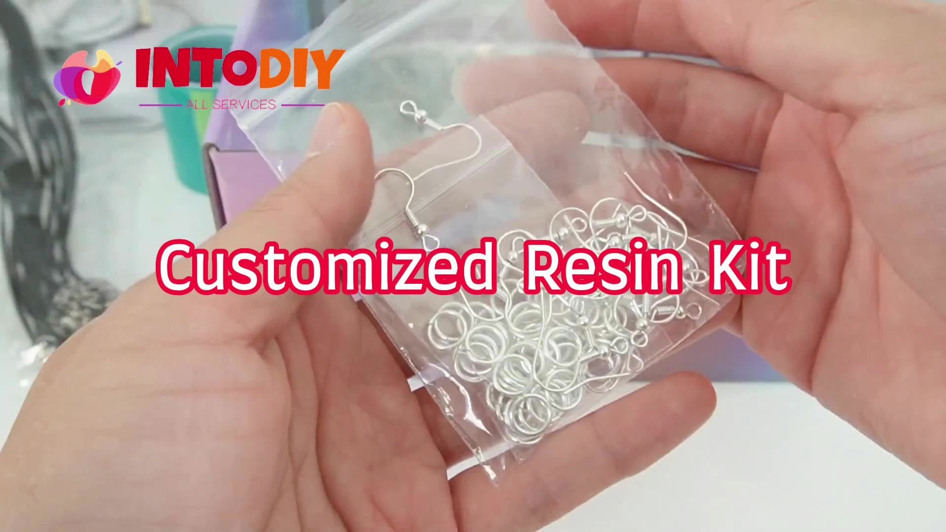 Intodiy Resin Jewelry Making Kit Silicone Epoxy Resin Mold Set Keychain