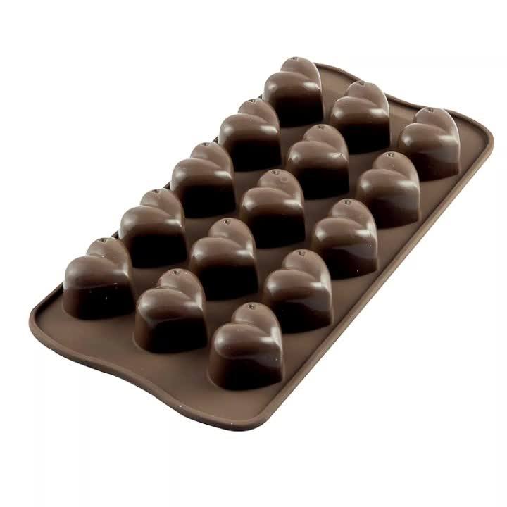 15 Cavities Silicone Chocolate Heart Mold Chip Molds Buy Chocolate