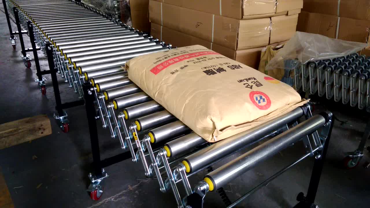 24'' wide Motorized expandable extendable Flexible movable Roller