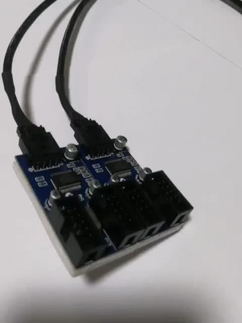 USB 2.0 9Pin Header 1 to 4 Extension Hub Splitter USB 1 to 4 Male 20cm