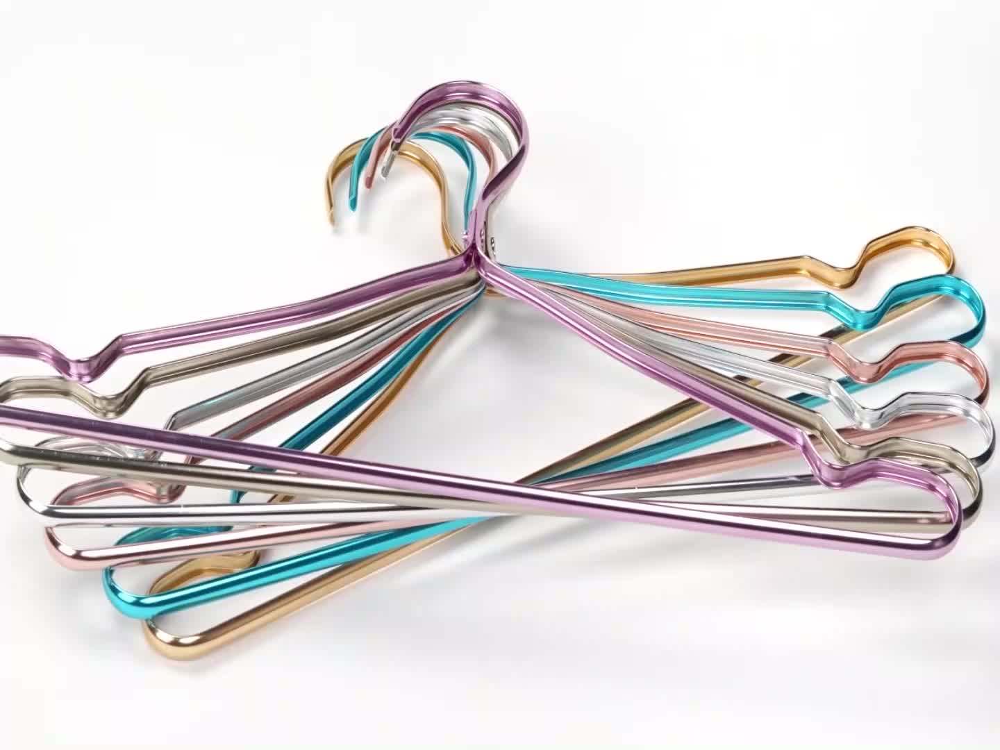 Wholesale Aluminum Color Metal Baby Girl Doll Clothes Hangers White