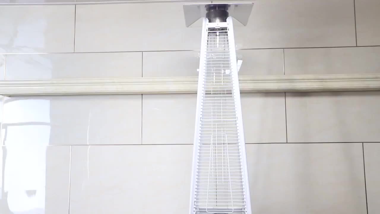 Glass Tube Flame Balcony Patio Heater With Bar Table Luxury Patio