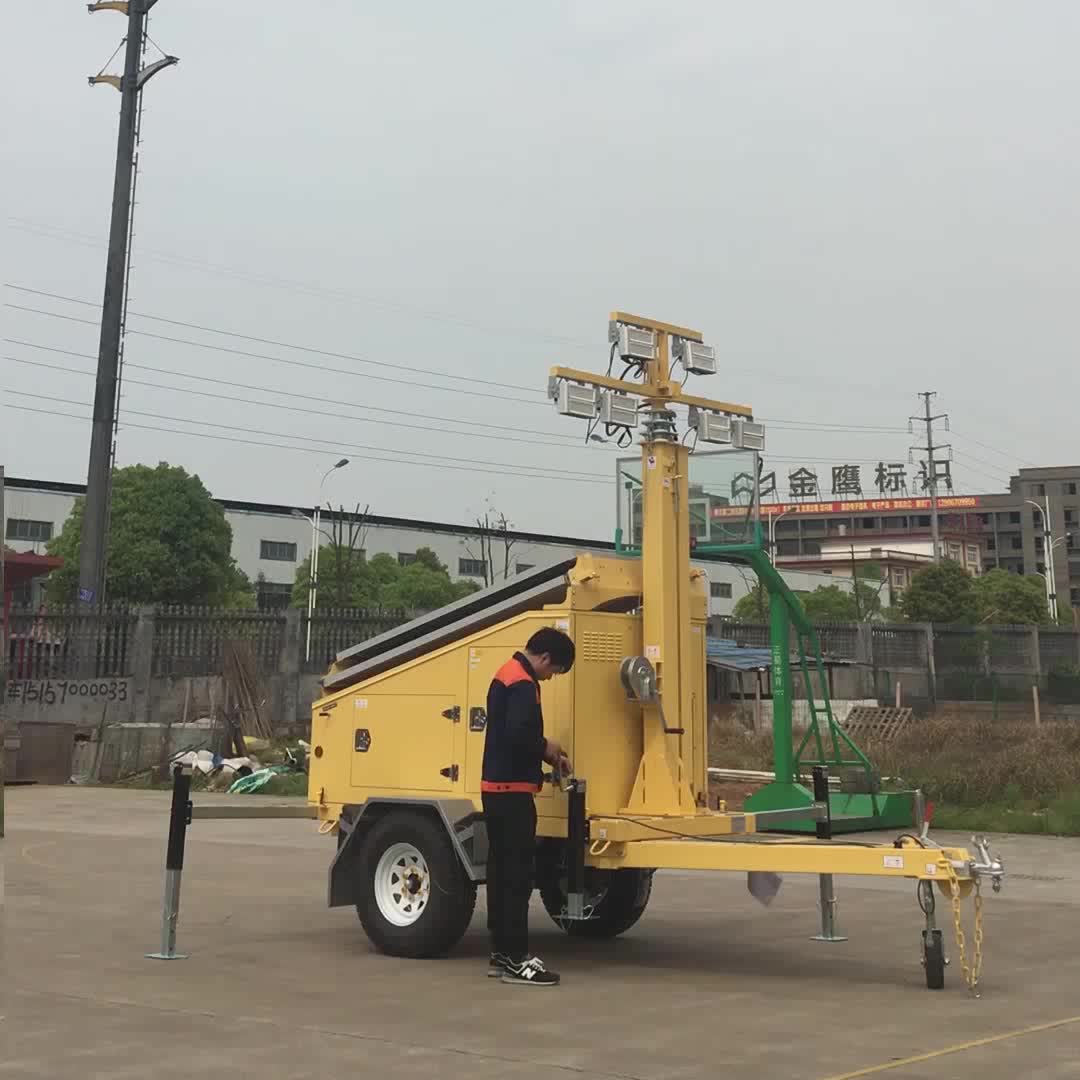 Factory Directly Sale Mobile Cctv Camera Solar Trailer Of Security