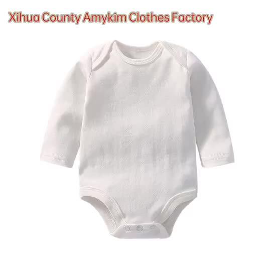 Blank Baby Clothes Onesie Bebes Kids 100 Cotton Long Sleeve Baby Boys