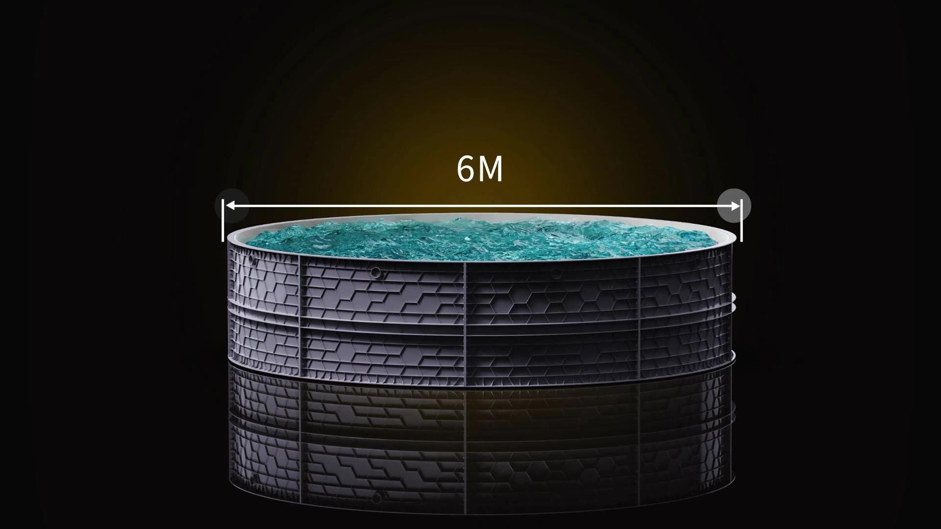 Durable Upgraded 40m3 Aquaponics Pp Fish Tank Shrimp Tilapia Farming