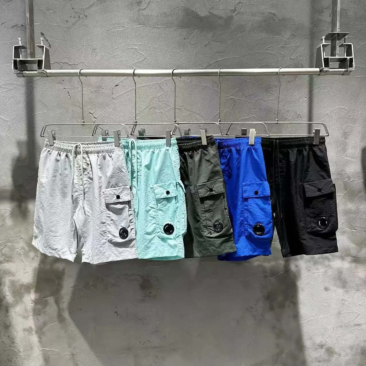Cross-border Supply Summer Street Double Pocket Lens Waterproof Beach Shorts Teenagers Men and Women Straight Five-point All-match