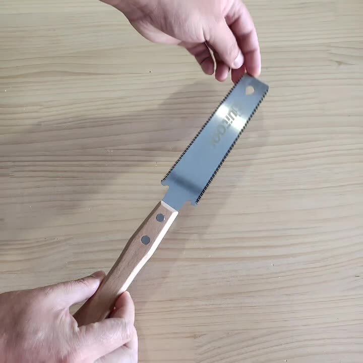 Japanese Pull Saw Hand Saw Kit - High Carbon Steel Blades, Ergonomic Handle, 3 Blades For Wood & Metal