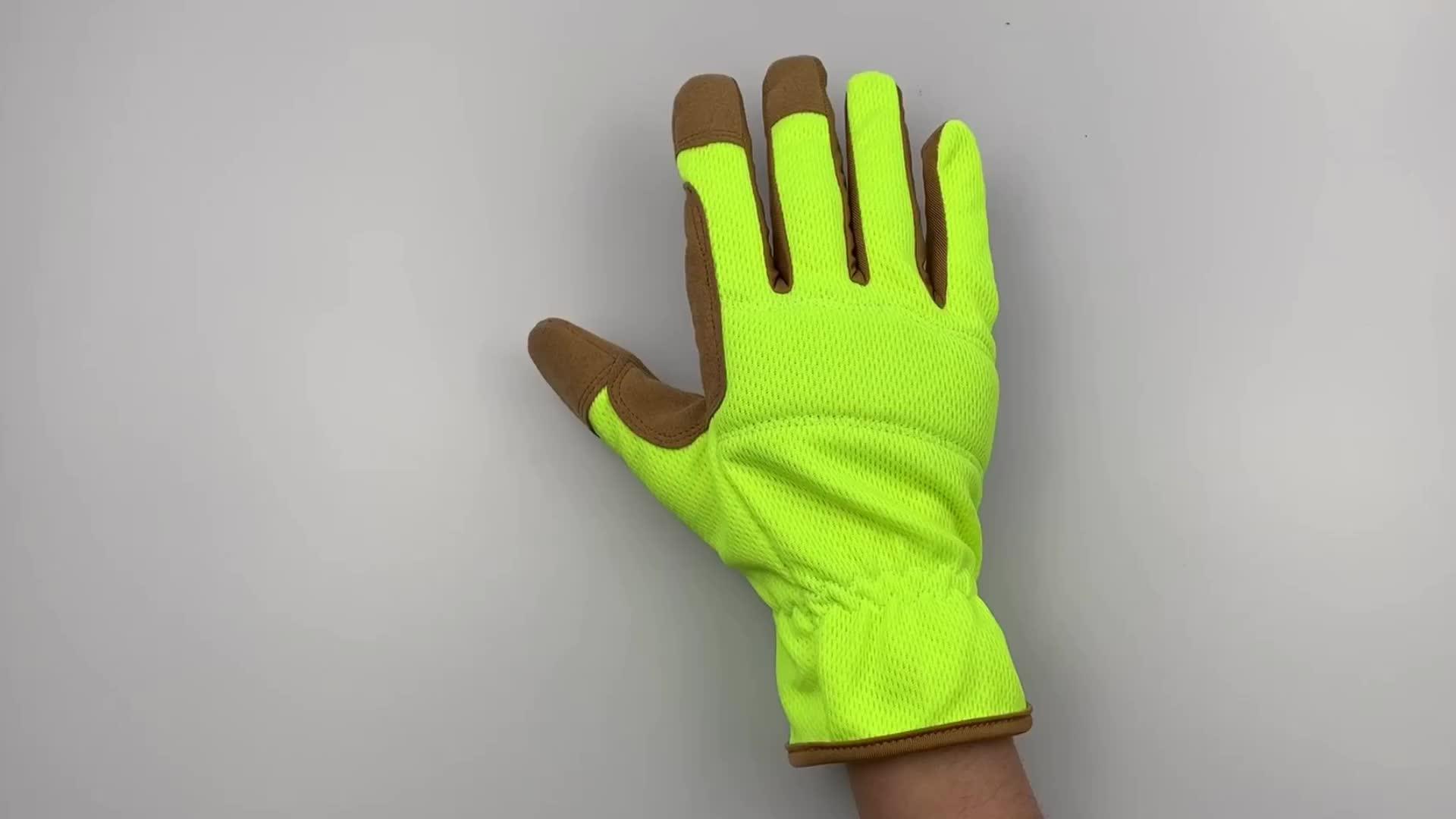 Pri Red Brown Wholesale Gloves Garden Working Synthetic Palm Garden