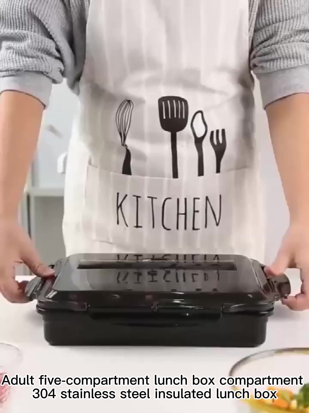 Minimalist Stainless Steel Microwavable Food Container Heatable For