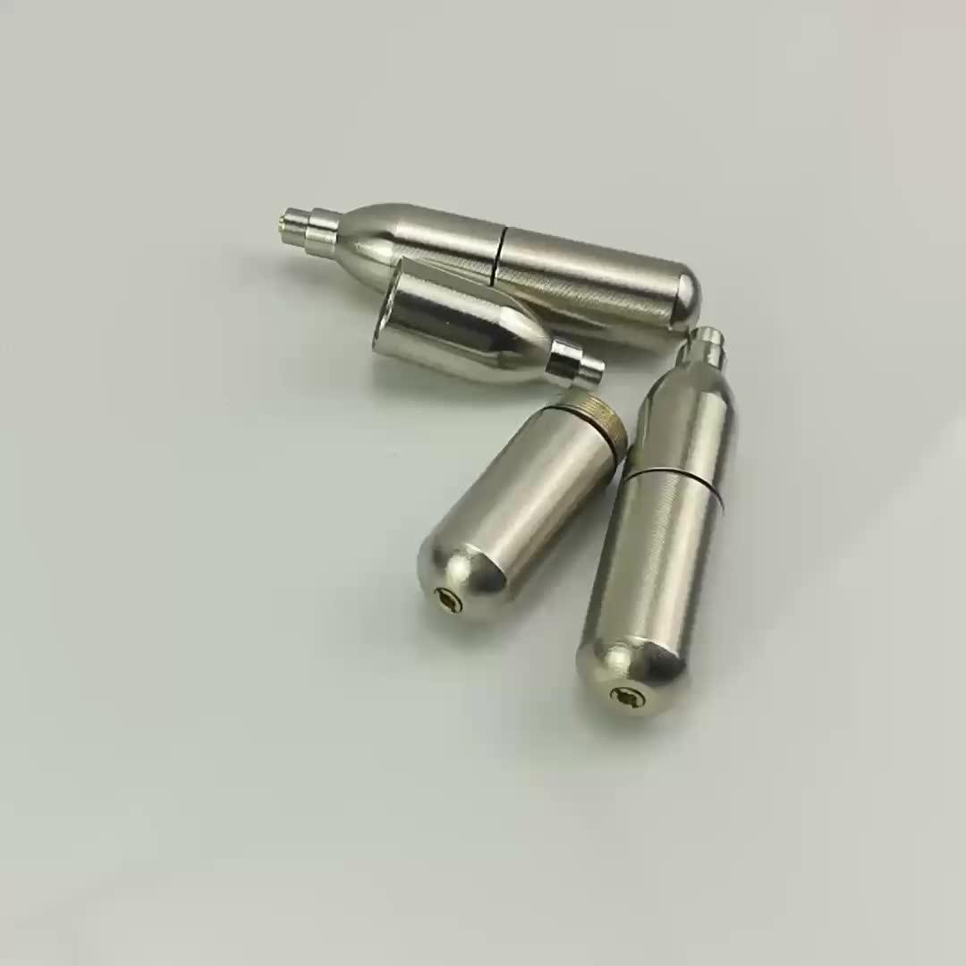 Mini Rechargeable Co2 Cartridges Refillable Reusable Gas Bottle 12g