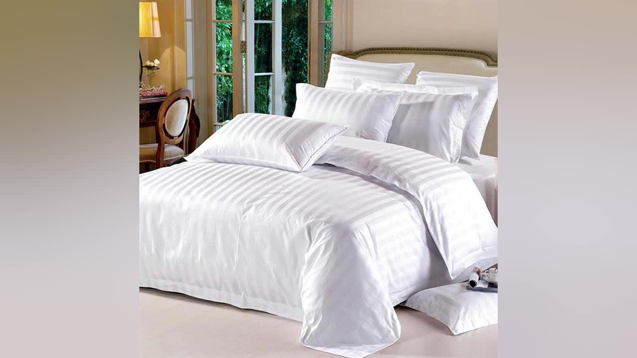 100 Cotton 1cm/2cm/3cm Stripe 5 Star Luxury Hotel Bedsheet Bedding