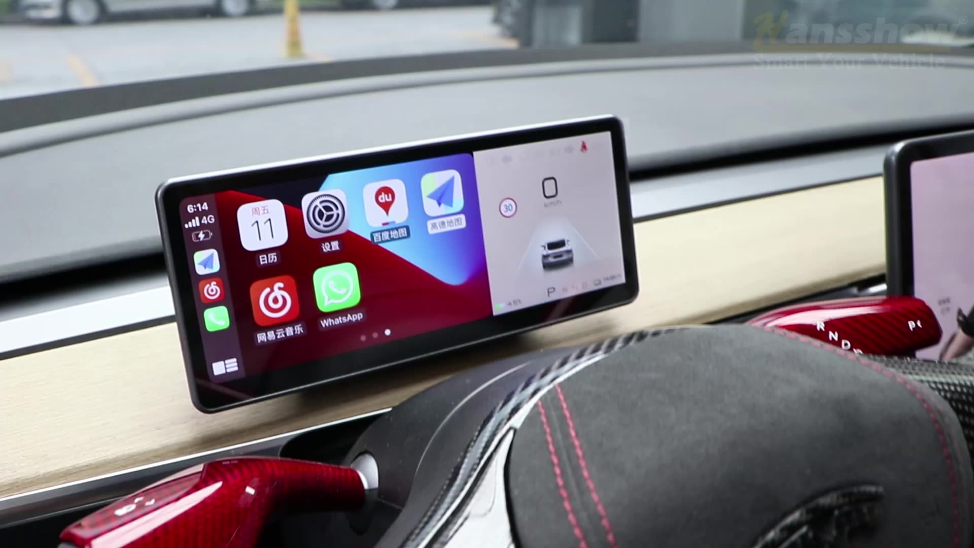 Hansshow Model 3/y Head Up Display For Tesla Model 3/y Apple Carplay