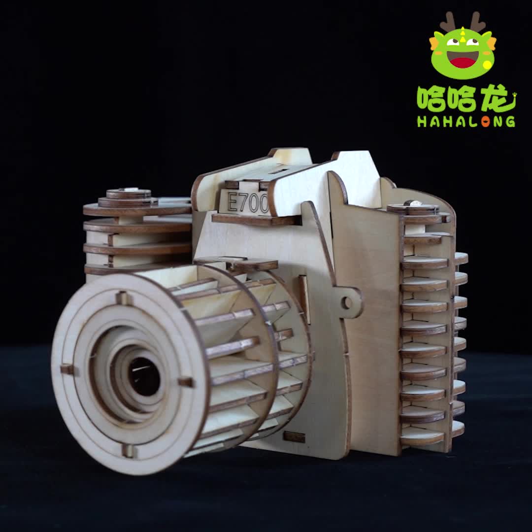 Ba chiều jigsaw puzzle 3ngày lắp đồ chơi giáo dục tấm món quà sinh nhật handmade mô hình gỗ diy camera mô phỏng 