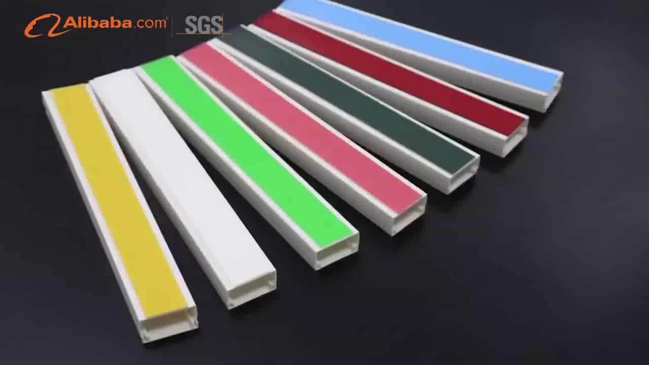 Self Adhesive Electrical Tranking Cabling And Ducting Pvc Wiring Gutter
