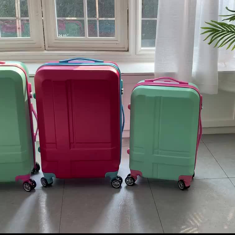 Abs 360 Rolling Hard Case Travelling Bags Suitcase Sets 3 Pieces