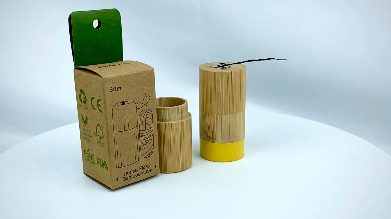 Oem Eco Friendly Natural Bamboo Dental Floss With Bamboo Tube Buy Eco