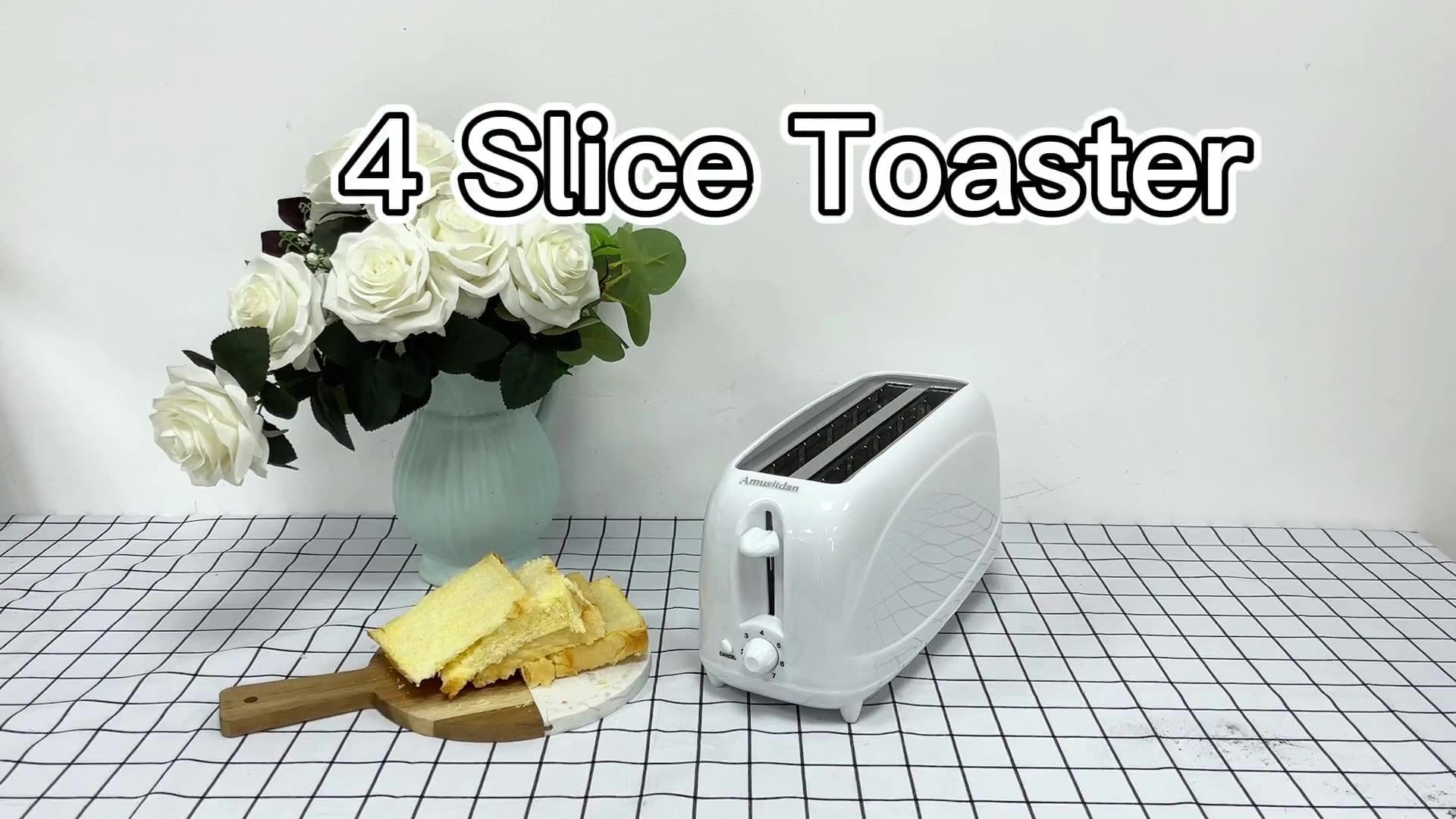 Stainless Steel Smart Toaster With Led Display Removable Crumb Tray 4