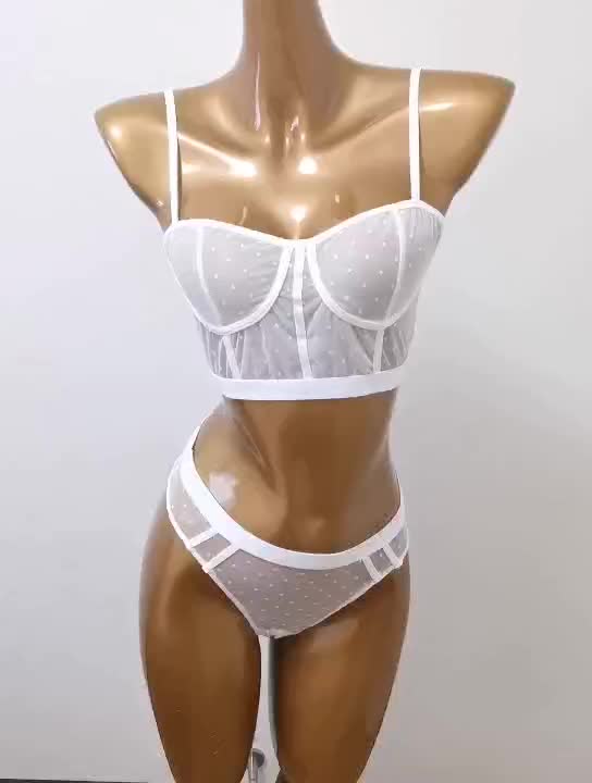 2019 High Quality Hot Transparent Lingerie Set For Women/ Bra And