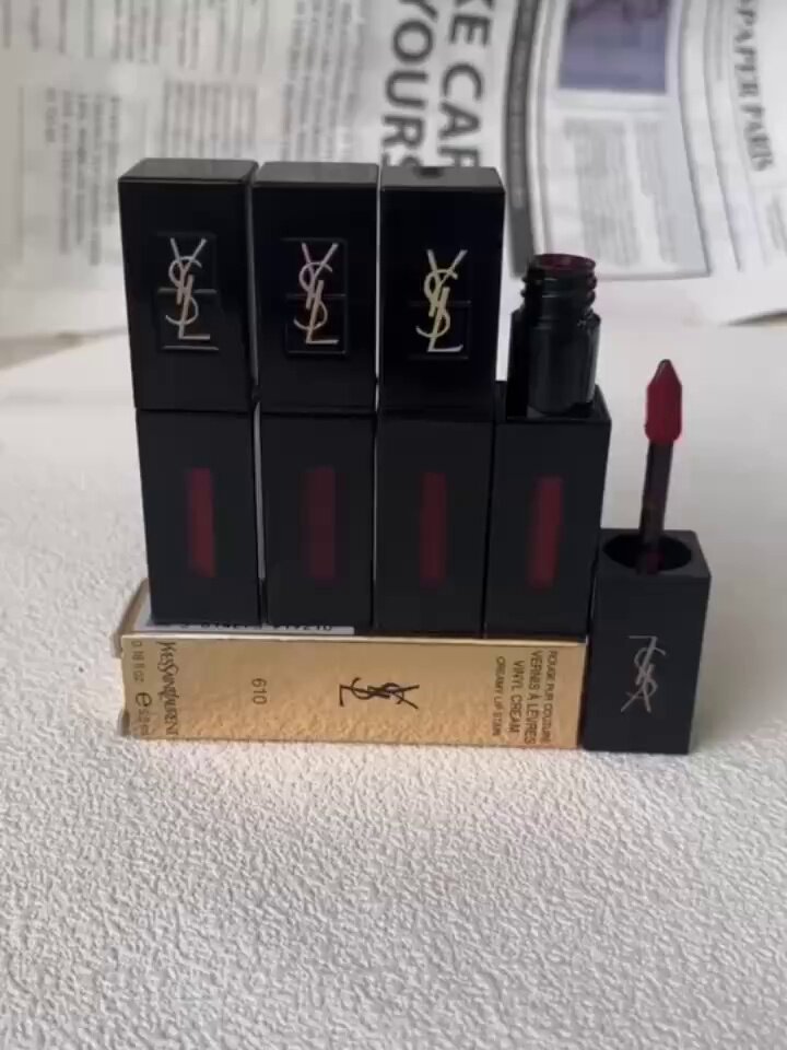 YSL圣罗兰爱心唇釉黑管610/620/622/440色号哪个更适合你？持久妆效+